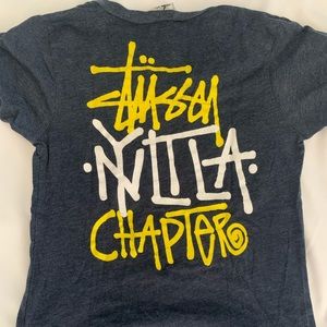 Petite Women / Girls Stussy V neck Shirt - Vintage